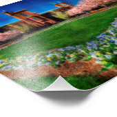 Burg Smithsonian Garden Kirchenblüten Fotodruck (Ecke)
