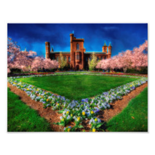 Burg Smithsonian Garden Kirchenblüten Fotodruck