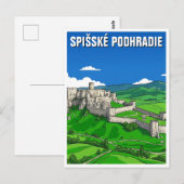 Burg Spiš Postkarte (Vorne/Hinten)