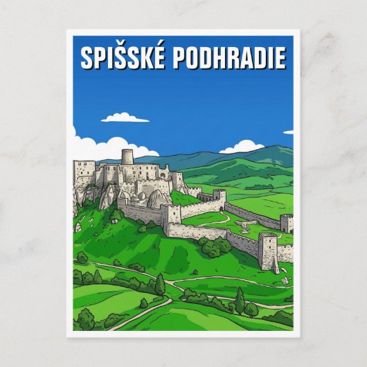 Burg Spiš Postkarte (Vorderseite)