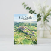 Burg Spis Slowakei Postkarte (Stehend Vorderseite)