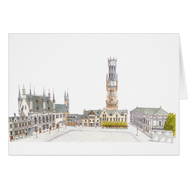Burg Square. Brügge Belgien. (Vorderseite (Horizontal))