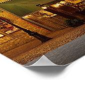 Burg Square und Belfry Tower, Brügge, Belgien Poster (Ecke)