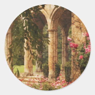 Burg - The Secret Garden Runder Aufkleber