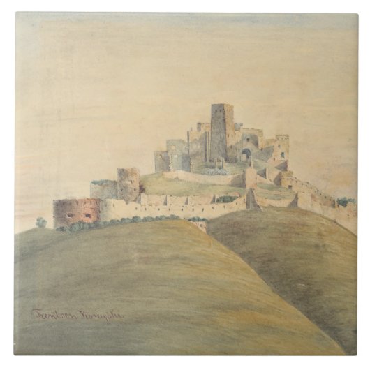 Burg Trencin im Western Slowakei Fliese (Vorderseite)