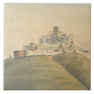 Burg Trentschin in der westlichen Slowakei Fliese