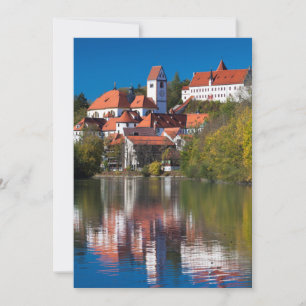 Burg und Abby am Fluss Dankeskarte