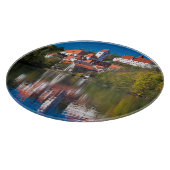 Burg und Abby am Fluss Schneidebrett (Ecke)