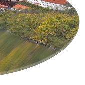 Burg und Abby am Fluss Schneidebrett (Ecke)