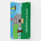 Burg- und Drachen-Mottoparty Banner (Vertikal)