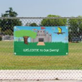 Burg- und Drachen-Mottoparty Banner (Insitu)