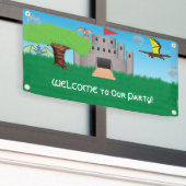 Burg- und Drachen-Mottoparty Banner (Äußeres Gebäude)