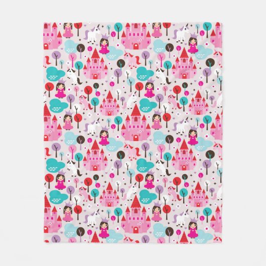 Burg und Einhorn der Prinzessin Fleecedecke (Vorderseite)