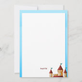 Burg und Einhorn Einladung (Rückseite)