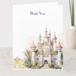 Burg und Fairy Twin Babydusche Dankeskarte