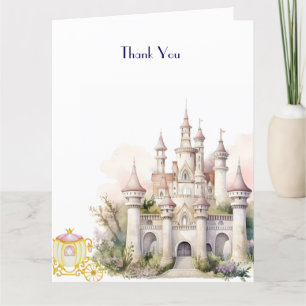 Burg und Fairy Twin Babydusche Dankeskarte