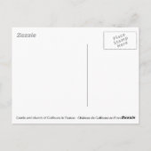 Burg und Kirche von Collioure in Frankreich Postkarte (Rückseite)