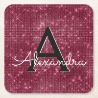 Burg und Schwarz Bling & Shimmer Monogram zum Gebu