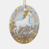 Burg Unicorn Keramik Ornament (Rechts)