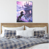 Burg Unicorn Leinwanddruck (Insitu (Schlafzimmer))