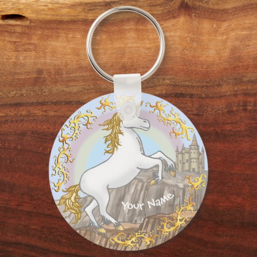 Burg Unicorn Schlüsselanhänger (Vorderseite)
