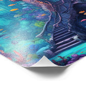 Burg Unter dem Ozean Fotodruck (Ecke)