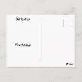 Burg unter einem gelben Mond Neue Adresse Postkarte (Rückseite)