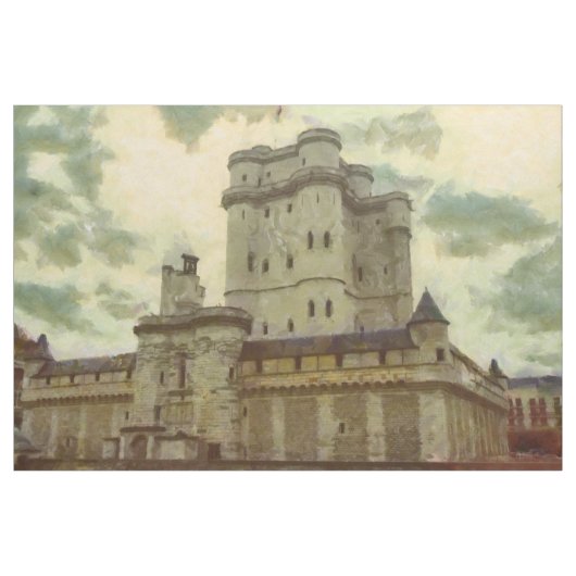 Burg Vincennes, Pariser Malerei Stoff (Yard (91,4 cm))