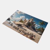 Burg vom Strand der Möglichkeiten Fußmatte (Schrägansicht)