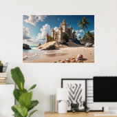 Burg vom Strand der Möglichkeiten Poster (Heimbüro)