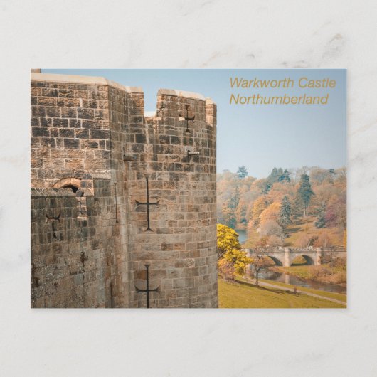 Burg Warkworth Postkarte (Vorderseite)