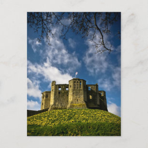 Burg Warkworth und Kulturerbe Postkarte