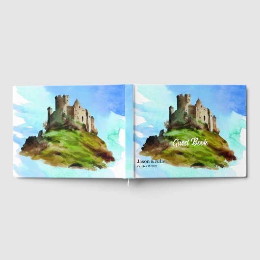 Burg Wasserfarbe Gästebuch (Voll)