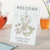 Burg Wasserfarbe Prinzessin Dragon Girl Sockelschild (In Situ)