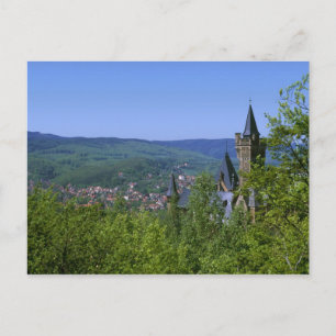 Burg, Wernigerode, Sachsen-Anhalt, Deutschland Postkarte