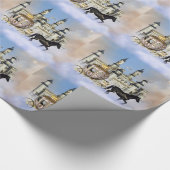 Burg Wolken Fairy Tale Geschenkpapier (Ecke)