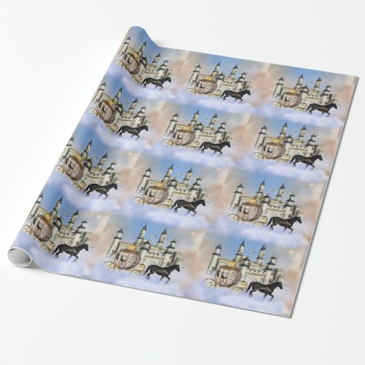 Burg Wolken Fairy Tale Geschenkpapier (Ungerollt)