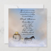 Burg Wolken Princess Fairytale Süß 16 Party Einladung (Rückseite)