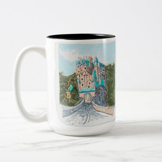 Burg Zweifarbige Tasse (Links)