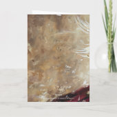 Burgandy Art Angel Grußkarte, Ebony Angel Karte (Rückseite)