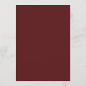 Burgandy Dusty Rose Blumenmenü Menükarte (Rückseite)