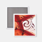 Burgandy-Floral-Turtle Magnet (Vorderseite/Rückseite)