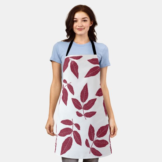 Burgandy Herbstleaves Schürze (Getragen)