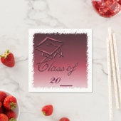 Burgandy High School Abschluss Paper Napkins Serviette (Beispiel)