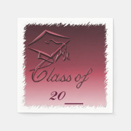 Burgandy High School Abschluss Paper Napkins Serviette