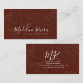 Burgandy Liquid Art Designer Makeup Beauty Artist Visitenkarte (Vorne/Hinten)