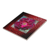 Burgandy-Tile mit Burgandy-Blume Fliese (Seite)