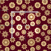 Burgandy und Gold Barockstil Blumenmuster Stoff (Kachel)