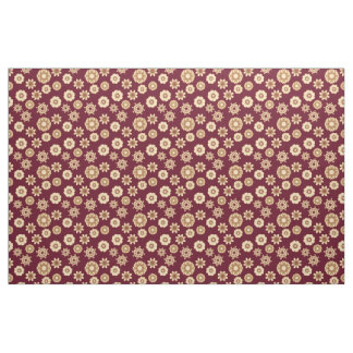Burgandy und Gold Barockstil Blumenmuster Stoff