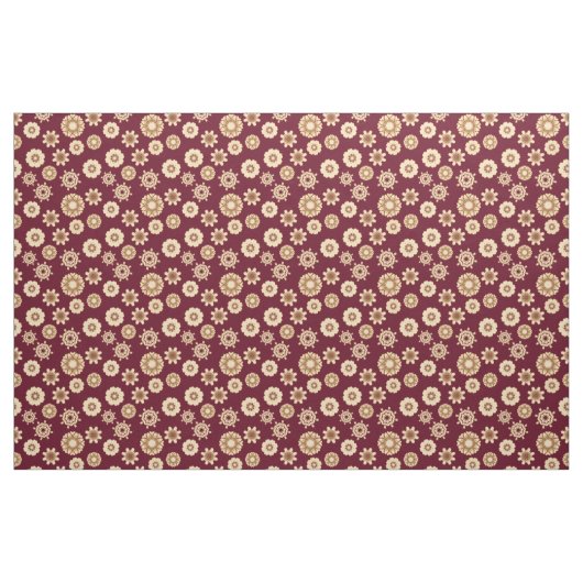 Burgandy und Gold Barockstil Blumenmuster Stoff (Fat Quarter (45,7 x 55,9 cm))